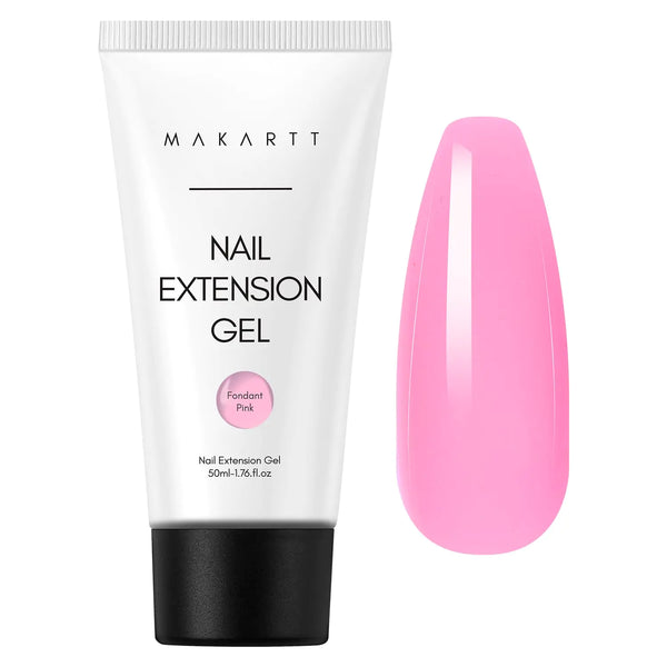 Makartt Poly Nail Gel-50ML Fondant Pink Gel Builder for Trendy Color Nail Extension Strengthener 3D Diy Hard Gel Manicure Nail Art Supplies Salon Home Stuff