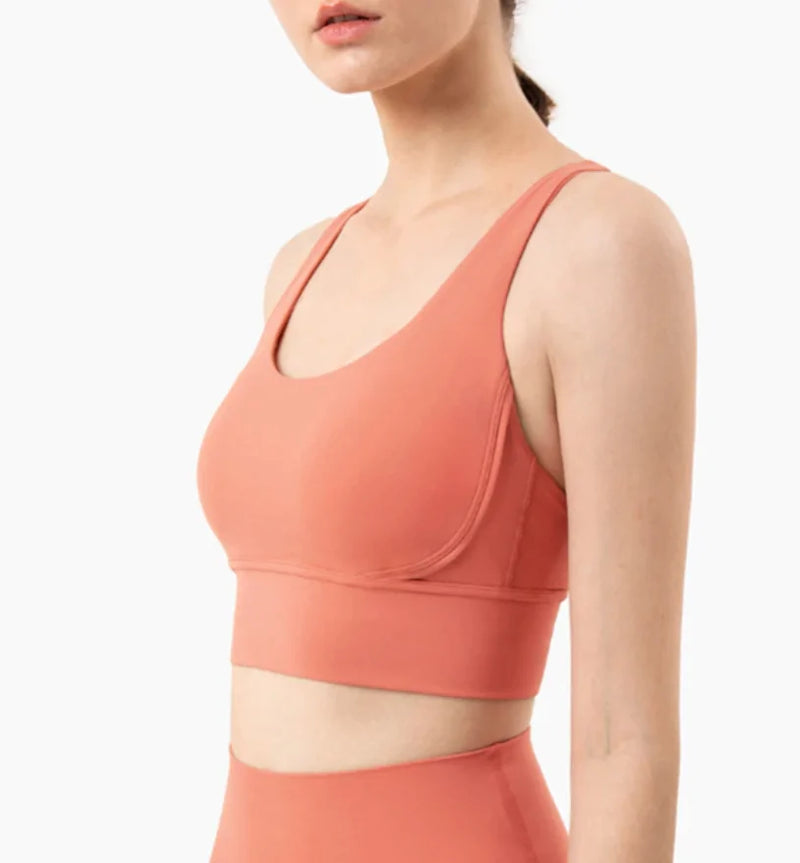 Breathable Fabric Nylon Yoga Tops