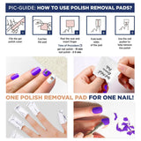 Nail Polish Remover Pads Pack of 100 Nail Polish Remover Wipes 2 ply Non Acetone