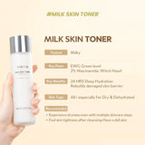 TIRTIR Milk Skin Toner Light | Instant Hydration with 4% Niacinamide, Pore-tightening, Vegan toner for Acne-prone, Sensitive & Oily skin, Fungal Acne Safe, Panthenol, Allantoin, Vitamin B, 0.67 Fl Oz 0.67 Fl Oz (Pack of 1)