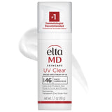 EltaMD UV Clear Face Sunscreen SPF 46, Oil Free Sunscreen with Zinc Oxide, Dermatologist Recommended Sunscreen, 1.7 oz Pump 1.7 Ounce (Pack of 1)