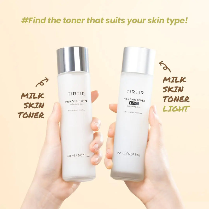 TIRTIR Milk Skin Toner Light | Instant Hydration with 4% Niacinamide, Pore-tightening, Vegan toner for Acne-prone, Sensitive & Oily skin, Fungal Acne Safe, Panthenol, Allantoin, Vitamin B, 0.67 Fl Oz 0.67 Fl Oz (Pack of 1)