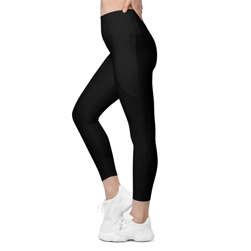 Women's Tropical Black Sea Yoga Leggings