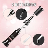 Makartt Nail Rhinestone Glue Gel, Upgrade Gel Nail Glue with Brush Pen Tip Super Strong Adhesive Precise for Nail Charms Crystals Rhinestones Beads Flower 3D Decorations 8ml*2 B-For Tiny Nail Rhinestones