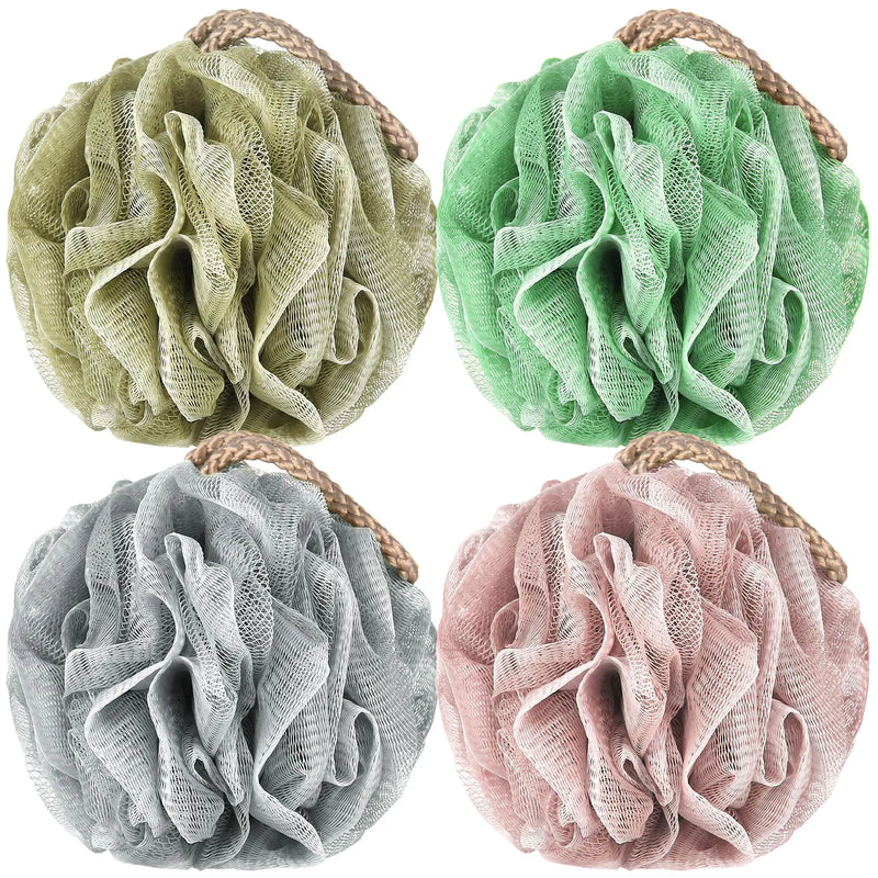 Loofah Sponge Body Scrubber, Pack of 4