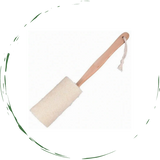 Natural Loofah Bath Brush w/Long Handle.